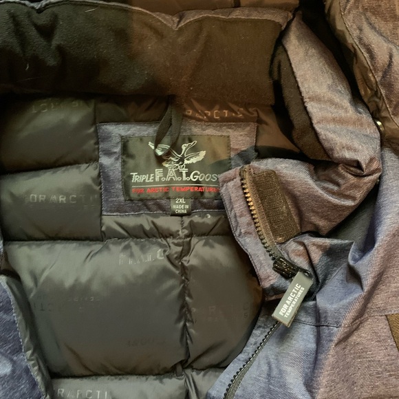 Triple FAT Goose Astraea down parka womens 2XL navy - Picture 5 of 8